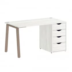 Стол письменный ХОМЕ ОФФИCЕ ВР.СП-3-138.4.А Снежная Платина/Мокко металл / HOME OFFICE VR.SP-3-138.4.A