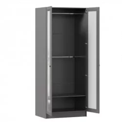 Шкаф двухстворчатый с двумя зеркалами Амели ЛД 642.840.000 Оникс серый