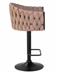 Стул барный DOBRIN LEON Коричневая ткань LAR 275-3