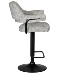 Стул барный DOBRIN CHARLY BLACK (светло-серый твид (LEO04)) 2 шт