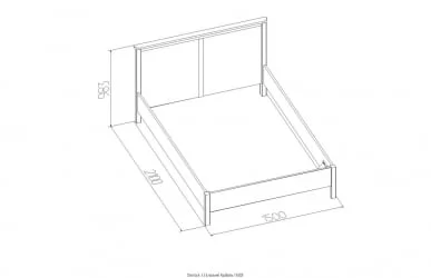 Кровать (1400) Sherlock 43 Орех шоколадный (спальня)