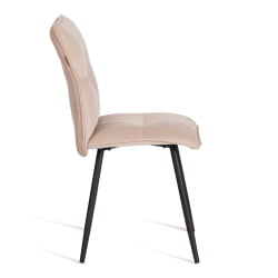 Стул обеденный Sweet велюр, 46х55х88, молочный/черный, (Porsche 2)
