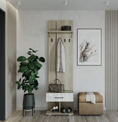 Вешалка с ящиком Пайн ПП 5 Дуб Ривьера Бетон Пайн