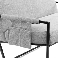 Диван Charli LUX/Чарли Люкс велюр/букле, VT shape silver