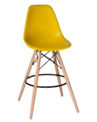Стул барный DOBRIN DSW BAR (ножки светлый бук, цвет сиденья желтый (Y-01)) 2 шт