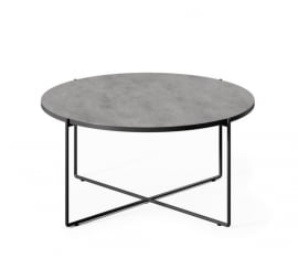 Стол кофейный SPRUT Beton 80*38 БЕТОН СВ/ЧЕРНЫЙ