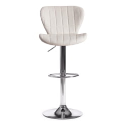Стул барный AVIONIC (mod. KY712A) металл/экокожа, 45*53*86-107 см, белый/хром