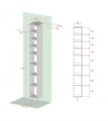 Шкаф в гостиную Спика Шелф Белый