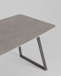 Стол обеденный Vermont 140*80 см керамика темная ножки серые