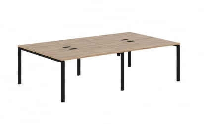 Бенч-система 4-местная EDIS EUWST 2716 Дуб Денвер светлый Черный