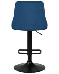 Стул барный ДОБРИН ДЖОСЕПХ БЛАCК (синий велюр (МДЖ9-117)) 2 шт / DOBRIN JOSEPH BLACK (MJ9-117))