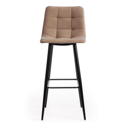 Барный стул CHILLY (mod.7095б) ткань/металл, 53х44х104 см, высота до сиденья 76 см, бежевый barkhat 5/черный