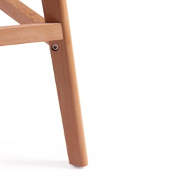 Стул барный TULIP BAR (mod. C1014H) пластик/дерево, 57 х 48 х 104 см, черный 3010/натуральный