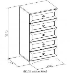 Комод ADELE 12 Дуб Сонома (спальня)