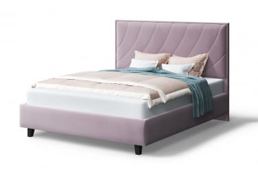 Кровать СОФИЯ 2000*1600мм (на опорах), велюр НЕО 15 (лиловый), (б/основания, б/матраса) / NEO