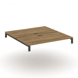 Двойной стол надставка на две опорные тумбы CОНCЕПТ CН.ДСН-006 Сандал янтарный Антрацит / CONCEPT CN.DSN-006