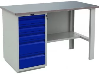 Верстак WT140.WD5/F1.000 Серо-синий
