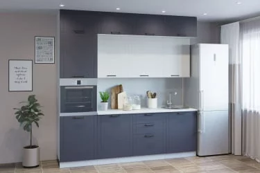 Гарнитур кухонный ЛОРД супермат графит/джелато