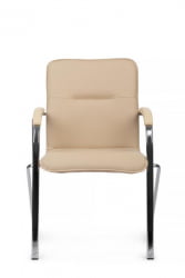 Стул Самба с пластиковыми подлокотниками SMB-03H Хром гальв. Бежевый