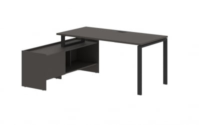 Стол с тумбой EDIS EUCT 17814 Мокко Черный