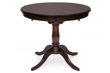 Раздвижной овальный стол Siena ( SA-T4EX) дерево гевея/мдф, 90+30х90х75см, Tobacco