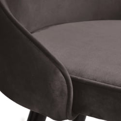 Стул барный KISH (mod. 714) ткань/металл, 50х57х110 см, высота до сиденья 78 см, темно-серый barkhat 14/черный