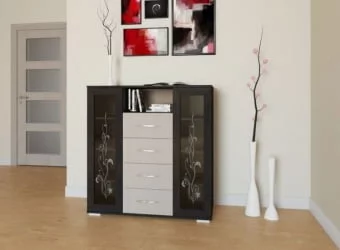 Комод K-2 Дуб молочный/венге