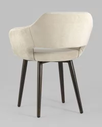 Стул с подлокотниками Саймон велюр Бежевый