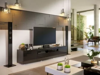 ТВ тумба Бруклин ЛД 685.020.000 М Черный глянец