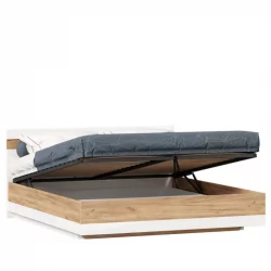 Кровать двуспальная 1800 с подъёмным механизмом Фиджи ЛД 659.083.000 Дуб Золотой Белый