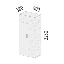 Детский шкаф для одежды Николь 901.13