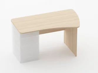 Стол эргономичный под встроенную тумбу Глассй 1.121.14Пр Орех / Glassy