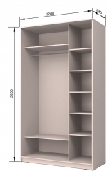 Шкаф-купе Хит-23-12-77 Париж Аруба Венге