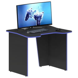 Компьютерный стол с надстройкой SKILLL SKL 100CB антрацит/синий