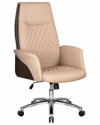 Офисное кресло для руководителей DOBRIN LEONARD (коричнево-бежевый)