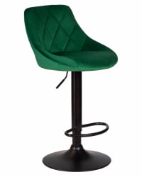 Стул барный DOBRIN LOGAN BLACK (зеленый велюр (MJ9-88)) 2 шт