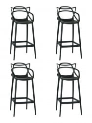Стул барный ДОБРИН МАСТЕРС БАР (черный (Б-03)) 4 шт / DOBRIN MASTERS BAR (B-03))