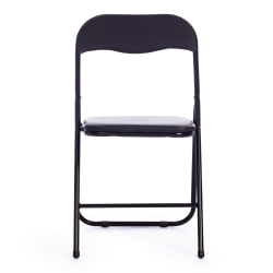 Складной стул FOLDER 2 (mod. 2009A) / 1 шт. в упаковке пластик/металл/эко кожа, 45 х 46 х 78 см , Black (Черный) / Black (Черный)