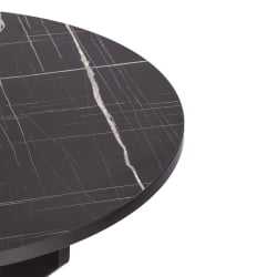 Стол MANZANA ЛДСП/HPL/металл, 80 х 80 х 75 см, Мрамор черный/черный