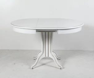 Круглый раздвижной стол Орион-5 (d1000) тон 1 с золотой патиной