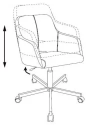 Кресло для оператора Бюрократ CH-380M Серая жемчужина Italia 26 зигзаг