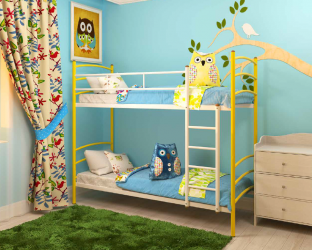 Кровать двухъярусная Милана Duo 800х2000 Желтая