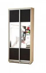 Шкаф-купе из мдф Уголок школьника (двухдверный) Дуб беленый Туя светлая