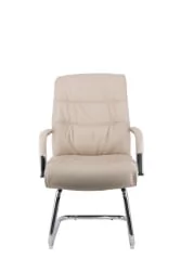 Кресло для посетителей Еверпроф Бонд CФ экокожа Бежевый / Everprof Bond CF