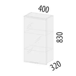 Шкаф-витрина кухонный (лев/прав) Дакота 103.04