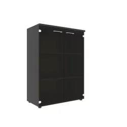 Шкаф со стеклянными дверьми и топом XMC 85.2 Легно Темный