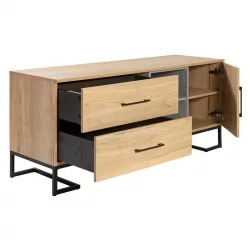 Тумба дизайнерская Loft (ТВ) Дуб натур/Бетон