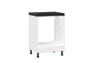 Тумба кухонная 600 для встраиваемой техники Шервуд ЛД 281.250.000.147 Белый Белый глянец