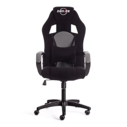 Кресло DRIVER (22) флок/ткань, черный/серый, 35/TW-12