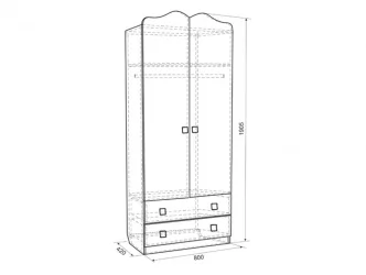 Детский шкаф для одежды Фэнтези MDF-01 Белый рамух
